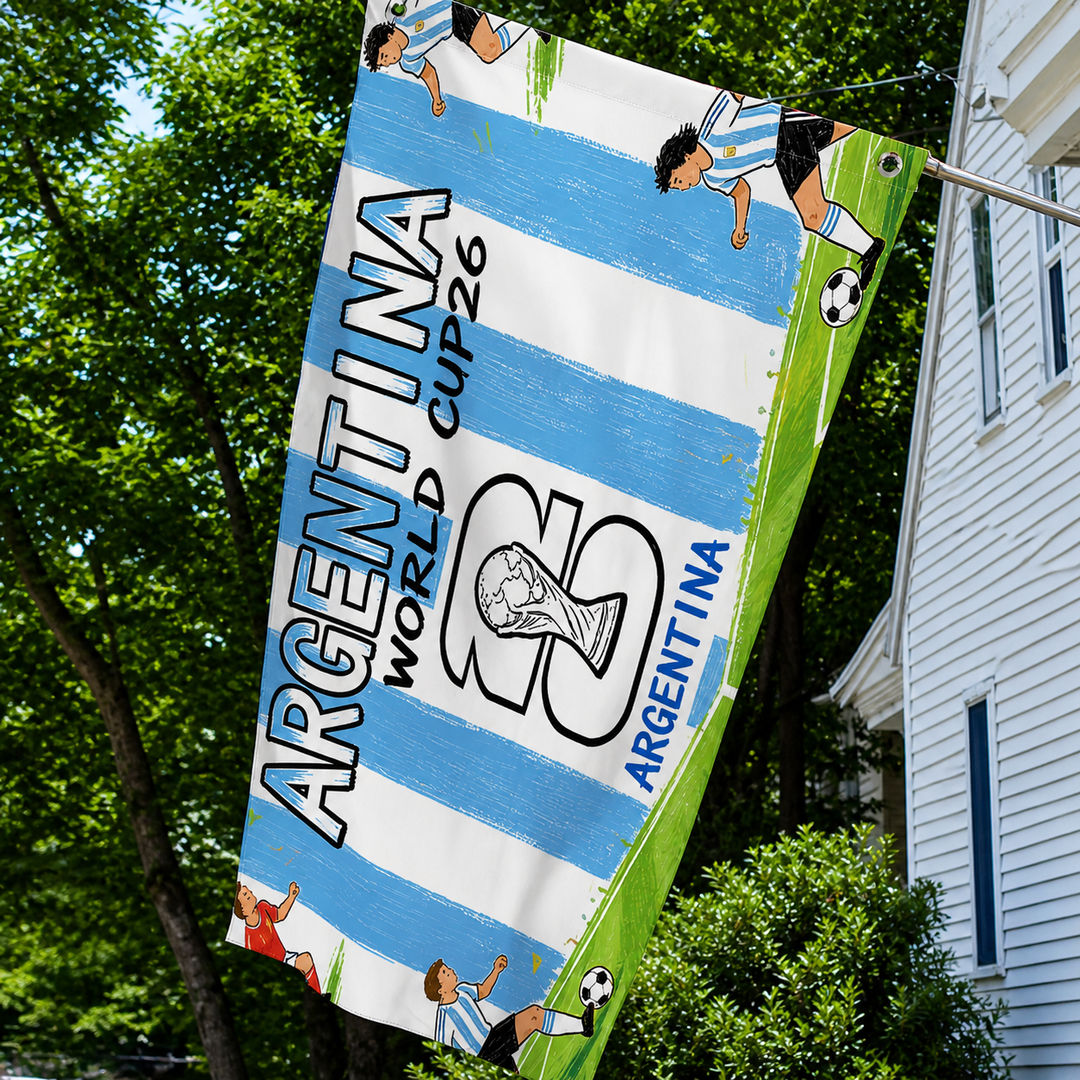 World Cup Argentina Flag Garden Decor Outdoor Banner