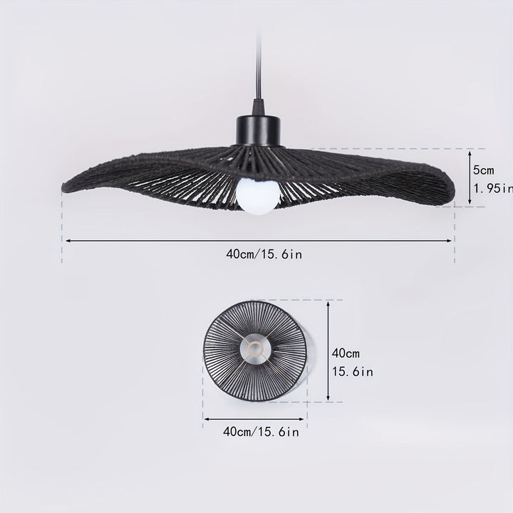 Handwoven Paper Rope Ceiling Light Shade | Natural Artistic Design