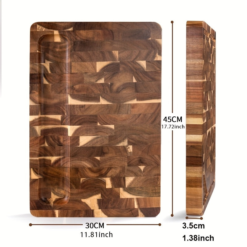 Acacia Wood Cutting Board | Durable End Grain Kitchen Chopping Block