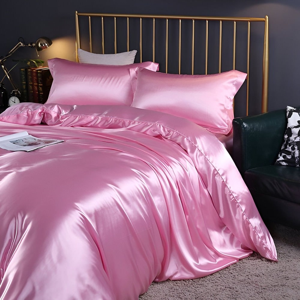 Antibacterial Silk Bedding Set Breathable Duvet Cover
