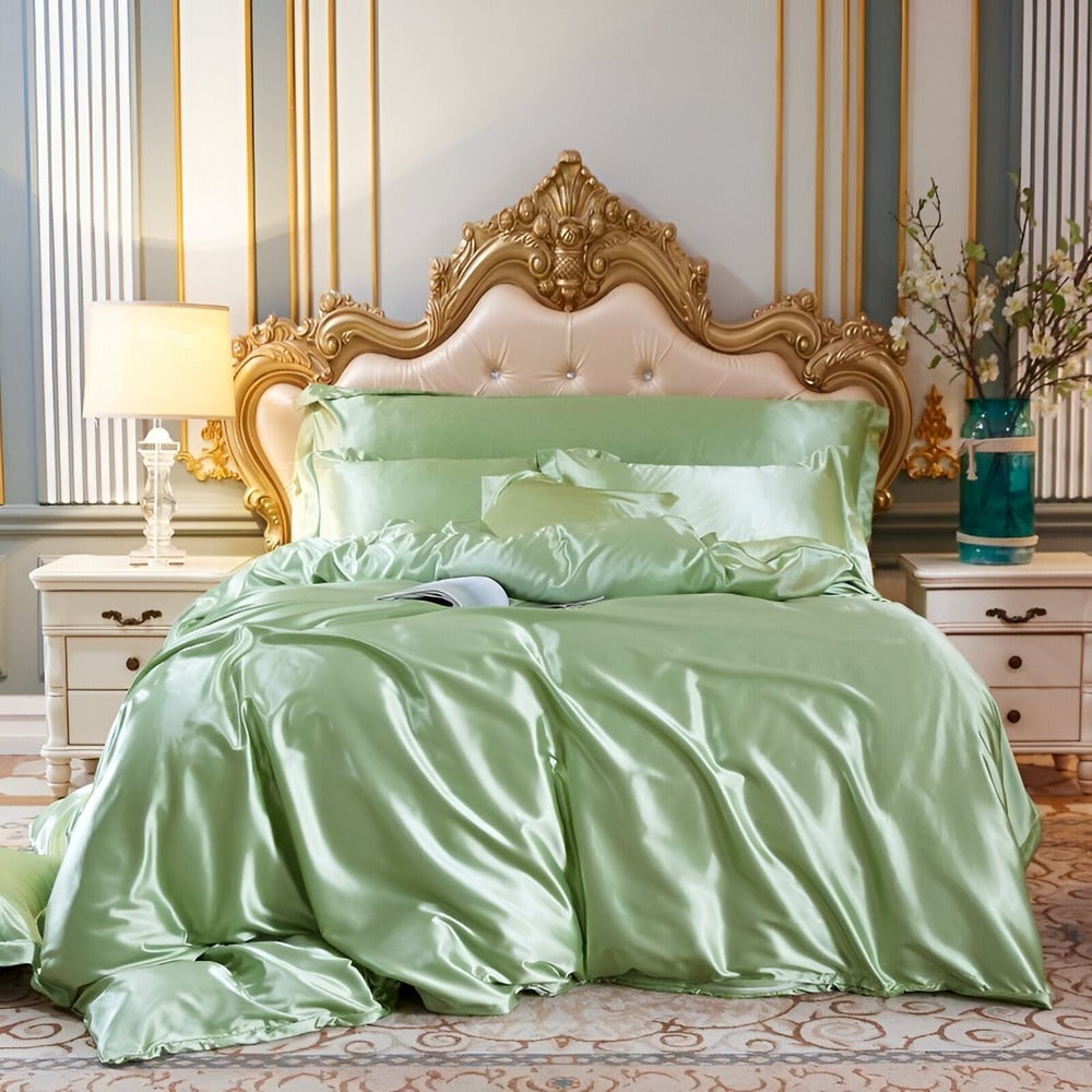 Antibacterial Silk Bedding Set Breathable Duvet Cover
