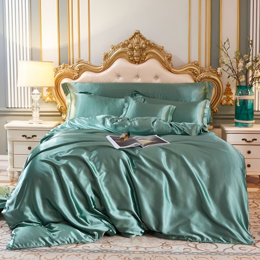 Antibacterial Silk Bedding Set Breathable Duvet Cover