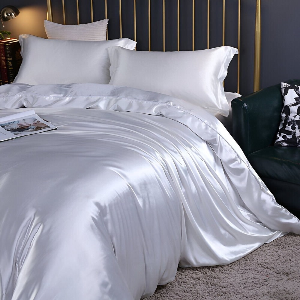 Antibacterial Silk Bedding Set Breathable Duvet Cover