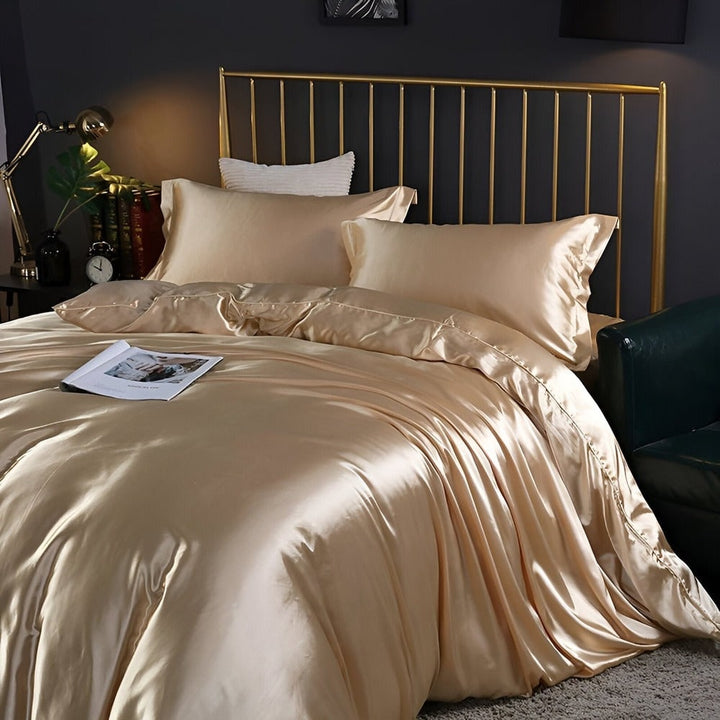 Antibacterial Silk Bedding Set Breathable Duvet Cover