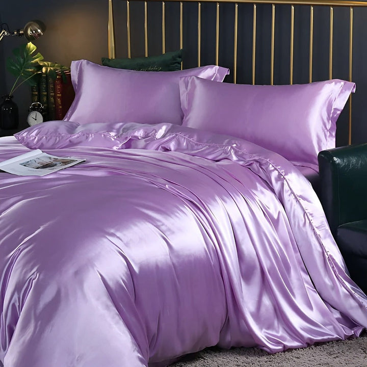 Antibacterial Silk Bedding Set Breathable Duvet Cover