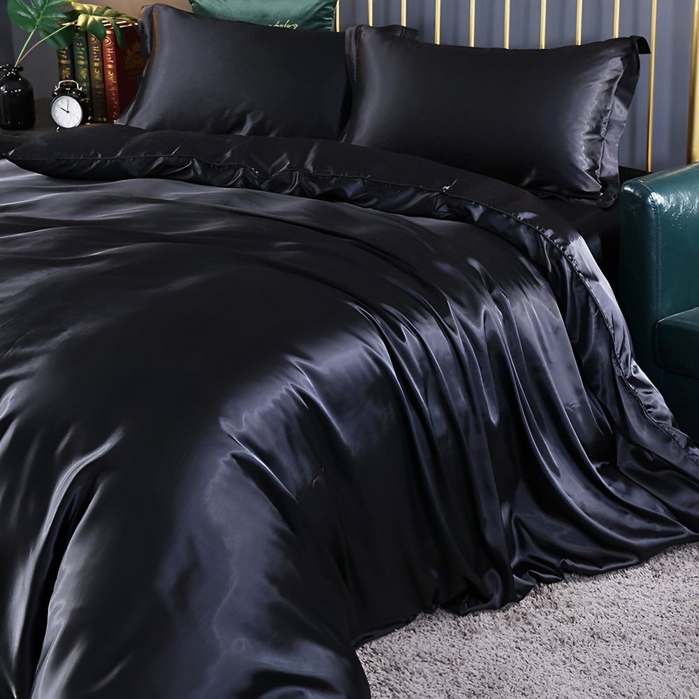 Antibacterial Silk Bedding Set Breathable Duvet Cover
