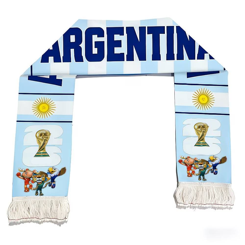 Argentina Flag World Cup Soccer Scarf Fan Apparel Sports