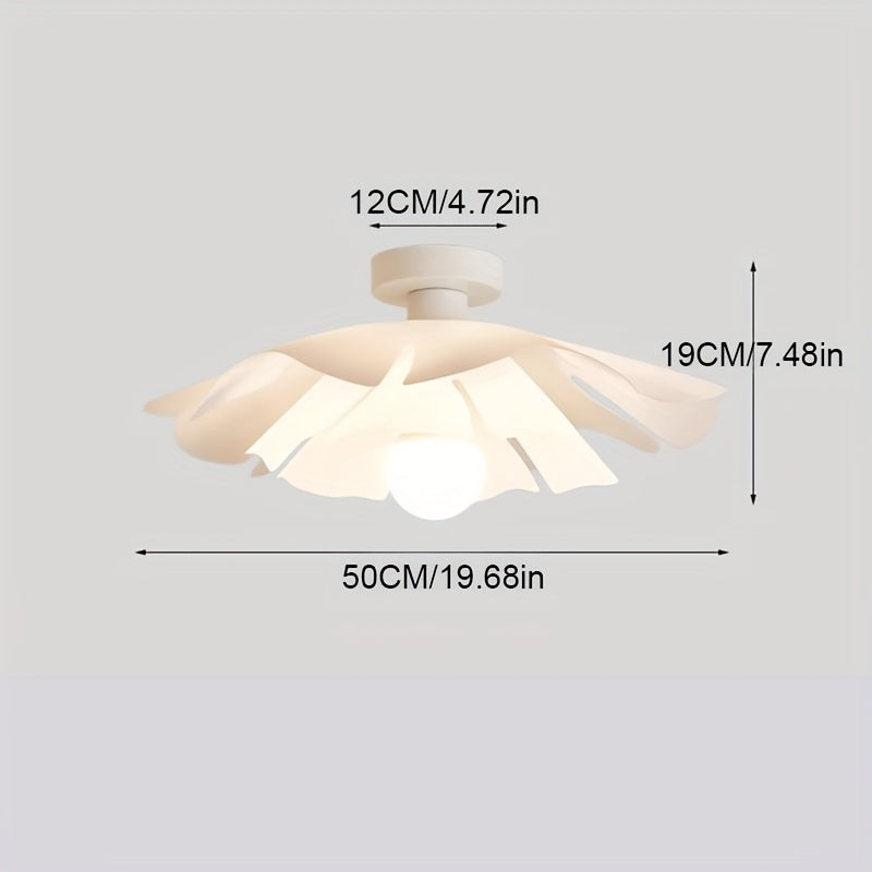 Petal Flower Ceiling Light | Modern Floral Semi Flush Mount Fixture