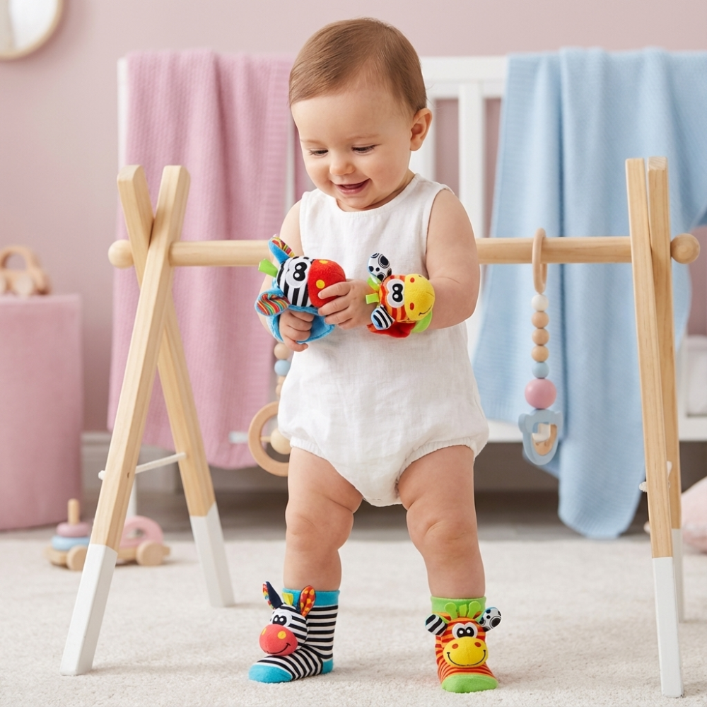 Baby Sensory Socks Bracelet Developmental Playtime Fun