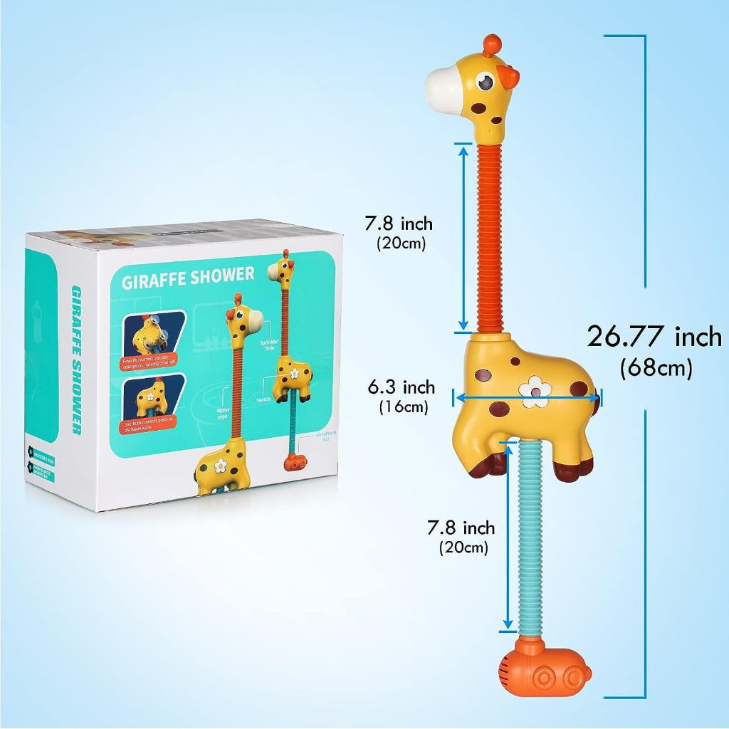 Bath Toy Water Spraying Giraffe Interactive Fun Soft Edges