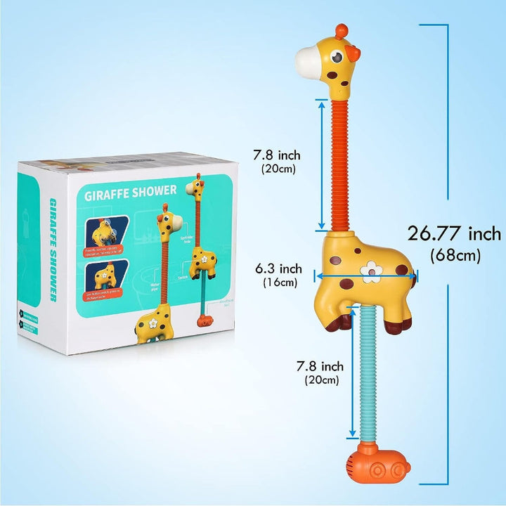 Bath Toy Water Spraying Giraffe Interactive Fun Soft Edges