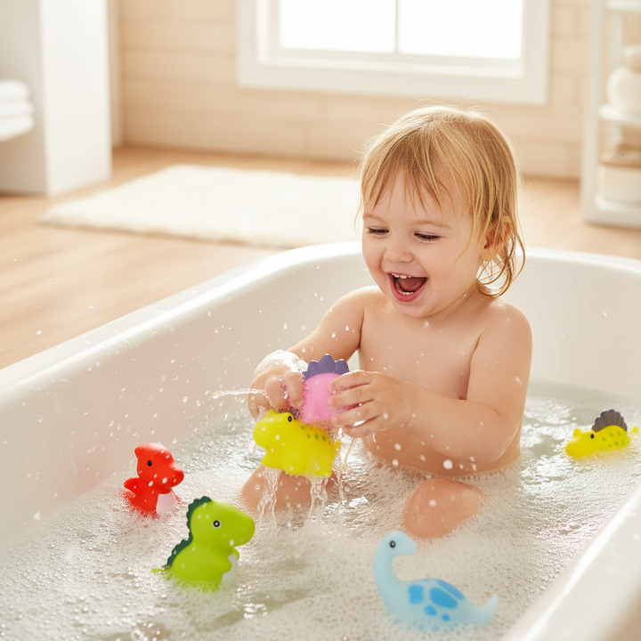 Bath Toys Floating Playset Squirting Rubber Ducks