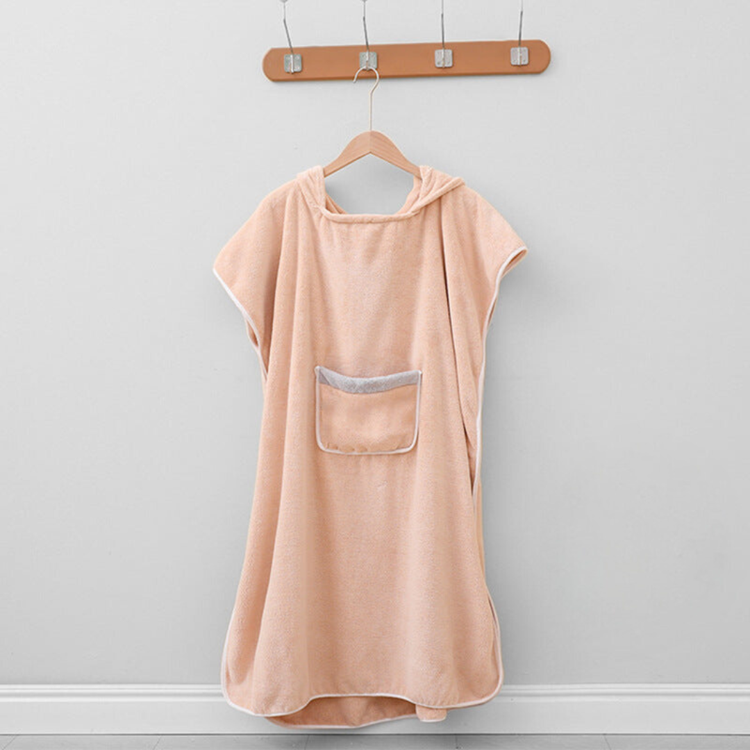Bathrobe Poncho Hooded Pocket Design