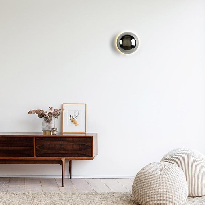 Bauhaus Eclipse Wall Lamp | Gold Finish Modern Art Light