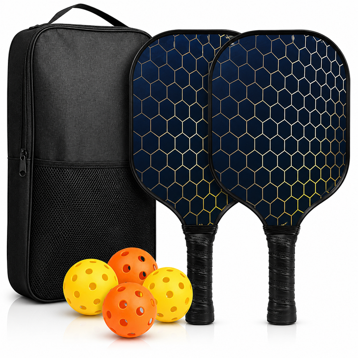 Pickleball Paddle Set Lightweight Graphite Rackets Balls