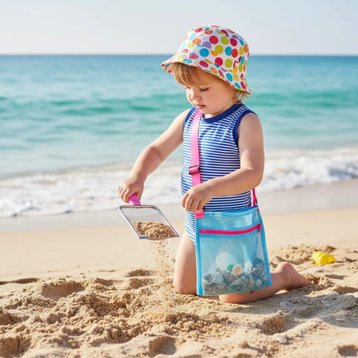 Beach Toy Kids Sand Sifter Shell Collector Shovel