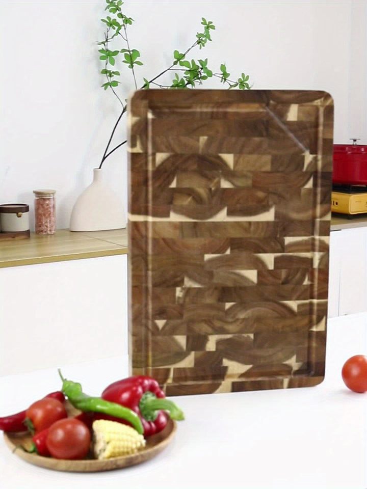 Acacia Wood Cutting Board | Durable End Grain Kitchen Chopping Block