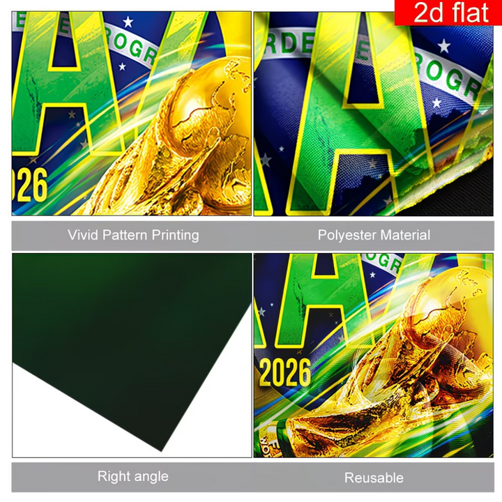 Brazil Flag World Cup Cape Sports Fan Gear