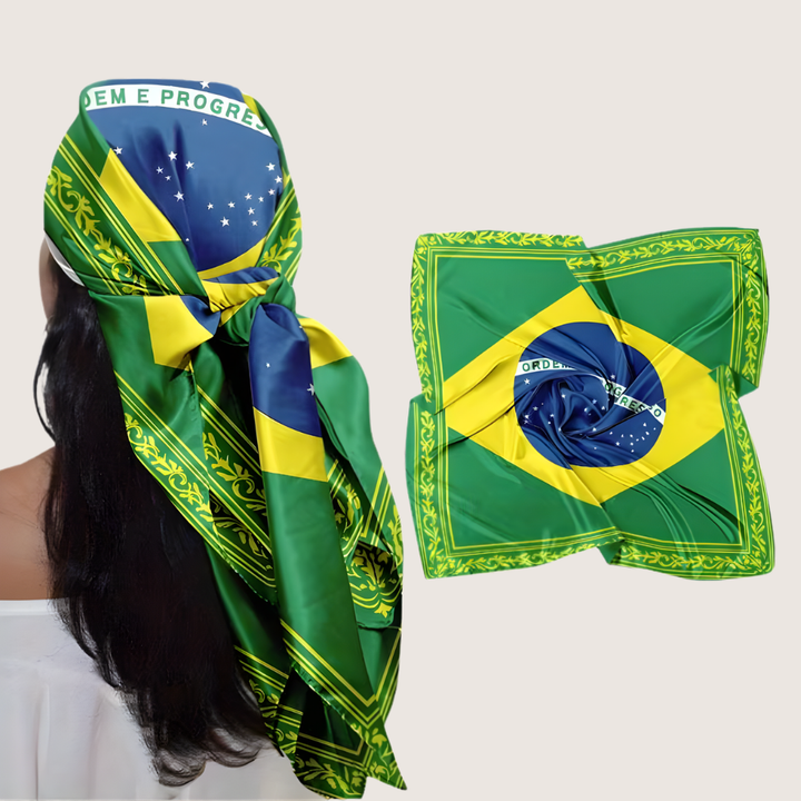 Brazil Flag World Cup Head Scarf Bandana Square