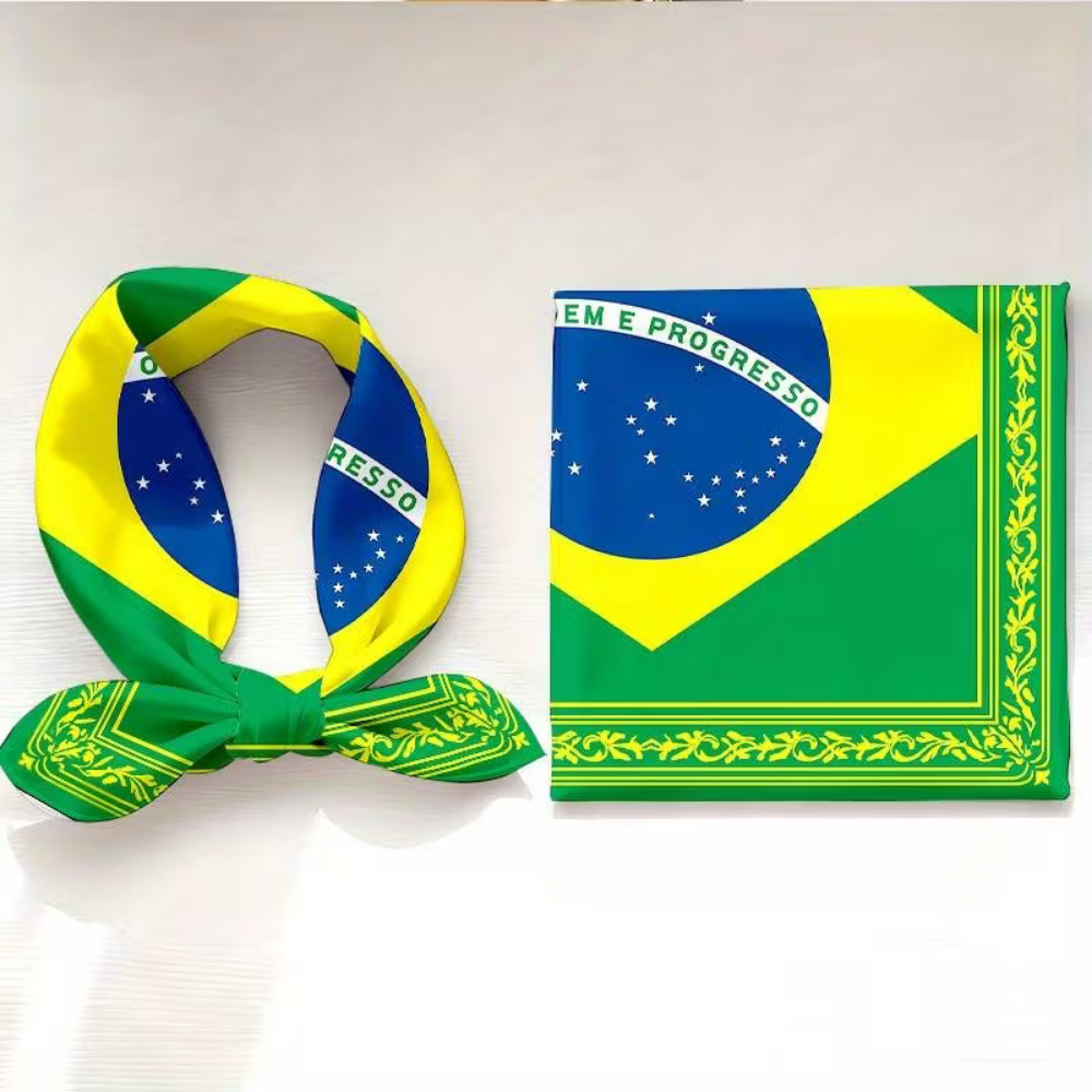 Brazil Flag World Cup Head Scarf Bandana Square
