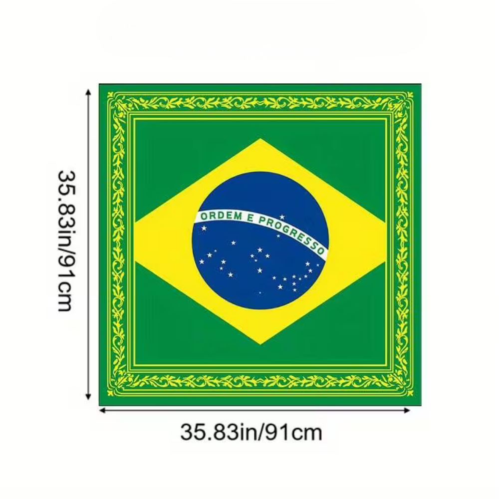 Brazil Flag World Cup Head Scarf Bandana Square