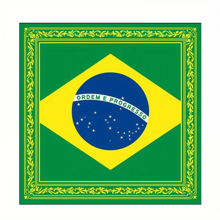 Brazil Flag World Cup Head Scarf Bandana Square