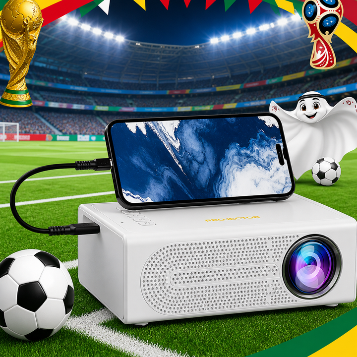 Portable Mini Projector Movies Gaming 1080P Support