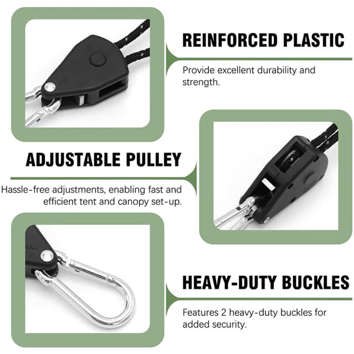 Camping Rope Easy Shelter Setup High Strength Durability