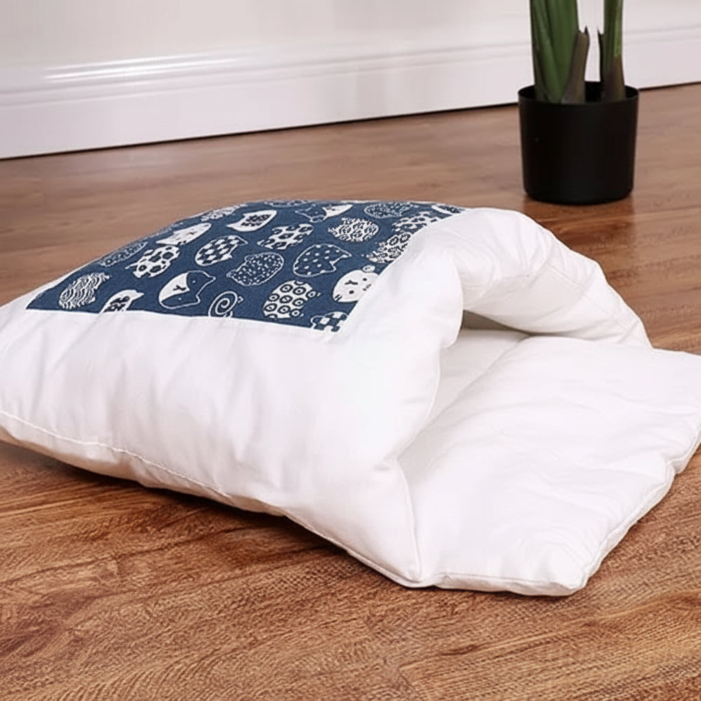 Cat Bed Pet Sleeping Bag Cozy Cave Design Indoor