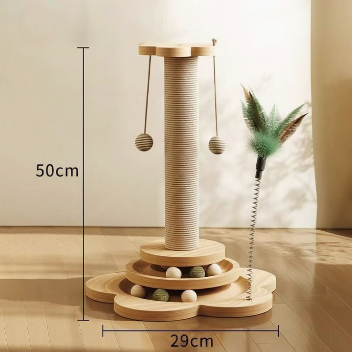 Cat Scratching Post Interactive Toy Fun Activity Center
