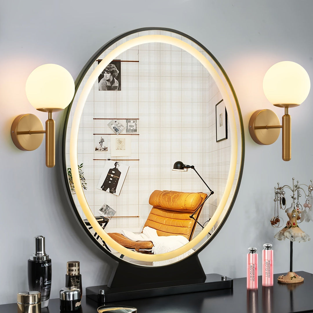 Modern Glass Wall Sconce | Elegant Metal Bedroom Light