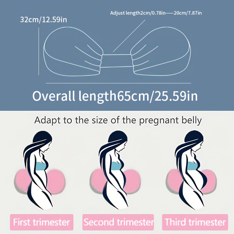 Adjustable Pregnancy Pillow | Ergonomic Maternity Support for Side &amp; Stomach Sleepers