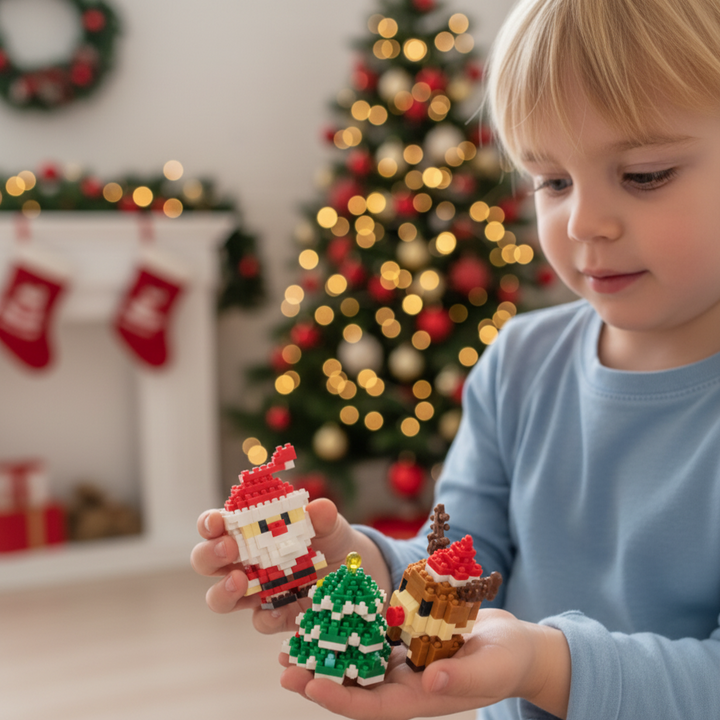 Christmas Building Blocks Set Fun Family Activity