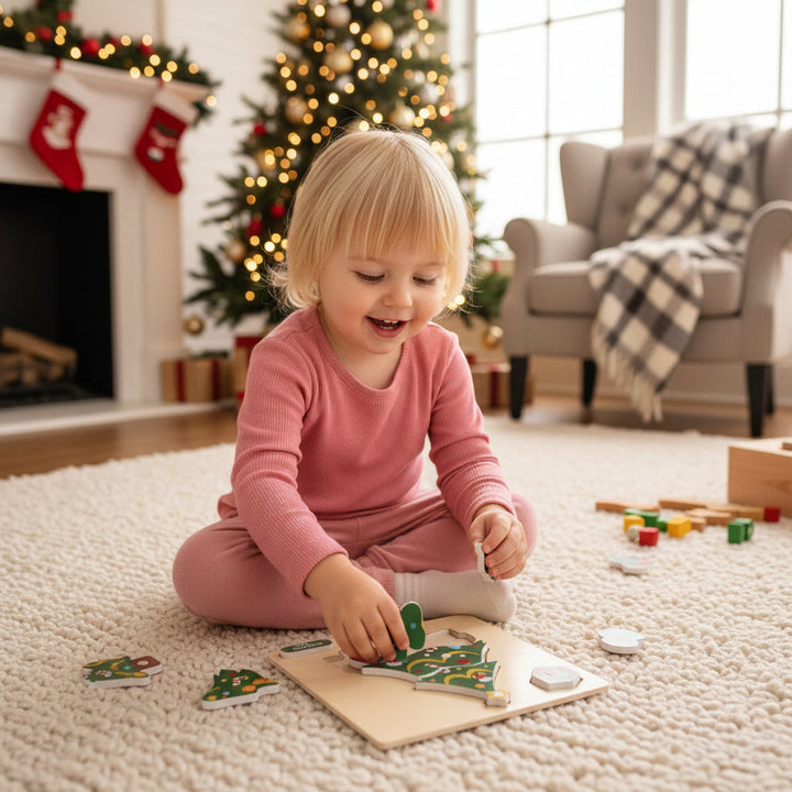 Christmas Puzzle Set Fun Activity Holiday Themed