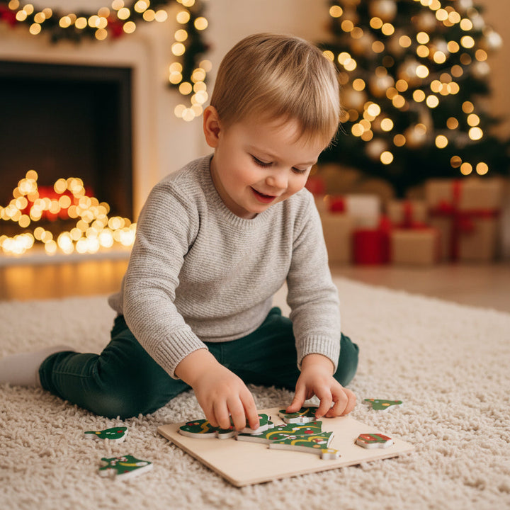 Christmas Puzzle Set Fun Activity Holiday Themed