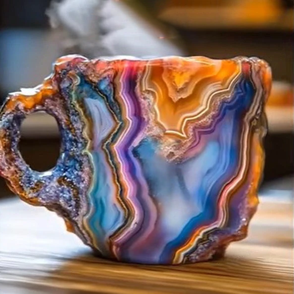 Coffee Mug Geode Style Novelty Tea Cup Drinkware