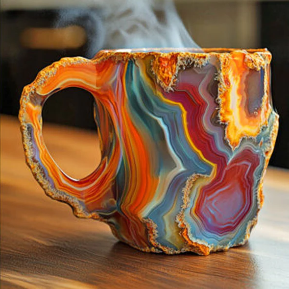 Coffee Mug Geode Style Novelty Tea Cup Drinkware