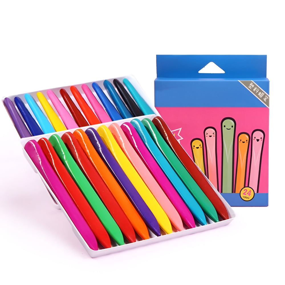 colouring Crayons Non-Toxic 24-Piece Case Crayon Set