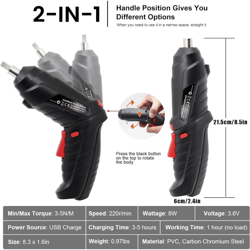 Cordless Drill Power Drill Electric Screwdriver Compact Design