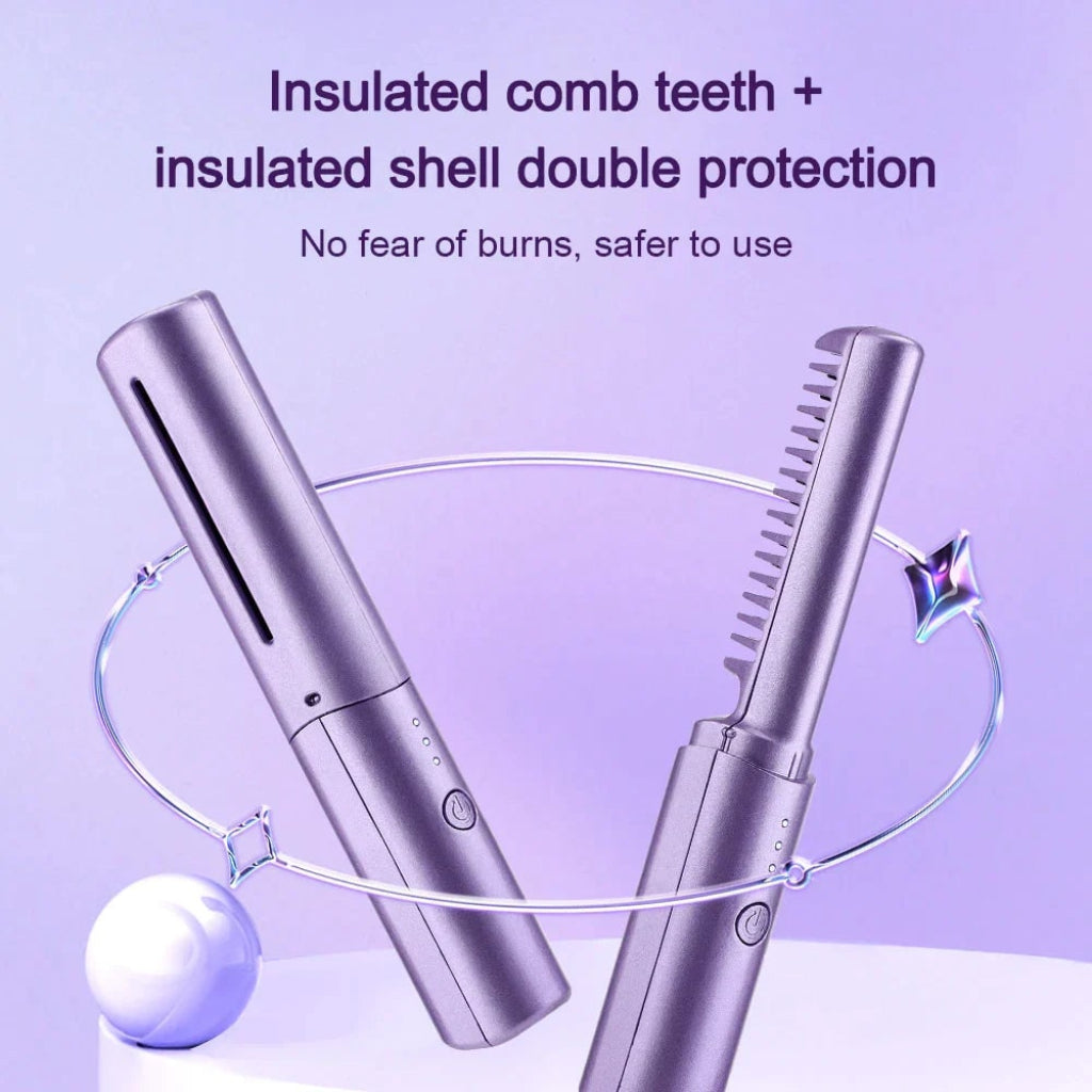 Cordless Portable Hair Straightener Travel Mini Styling