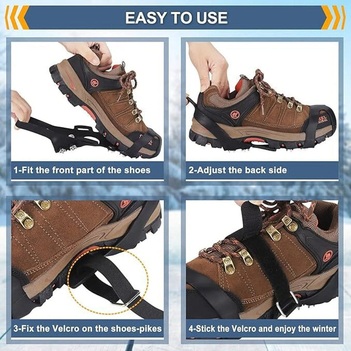 Crampons Snow Ice Stretch Slip-On Design