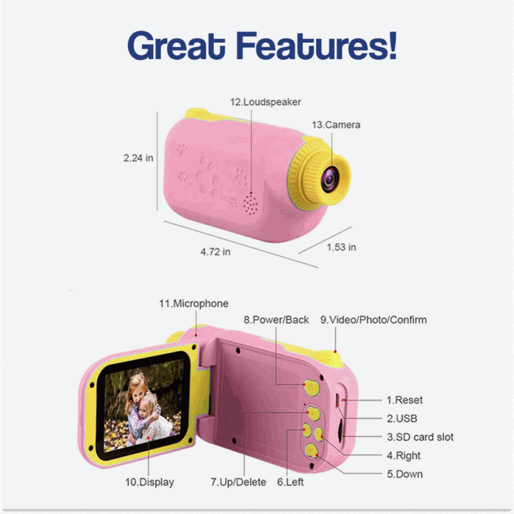 Creative Digital Kids Camera Educational Toy Recorder