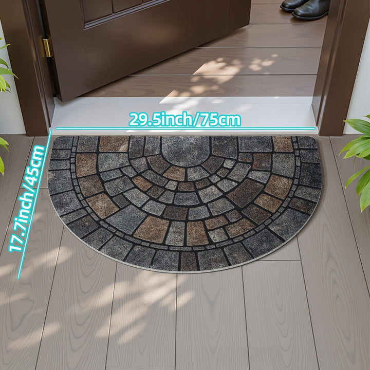 Half-Circle Mosaic Door Mat | Indoor &amp; Outdoor Use