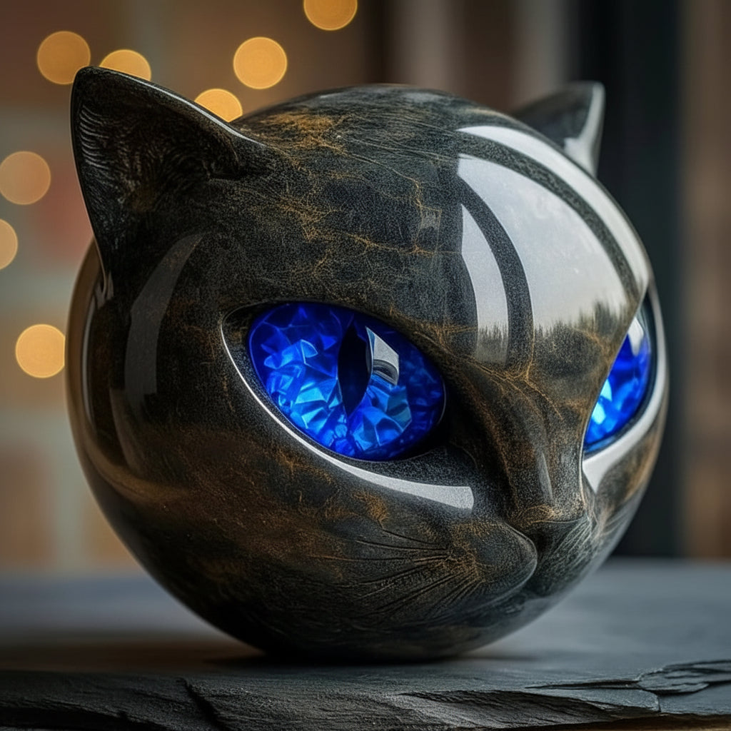 Decorative Cat Sculpture Unique Home Accent Modern Interiors