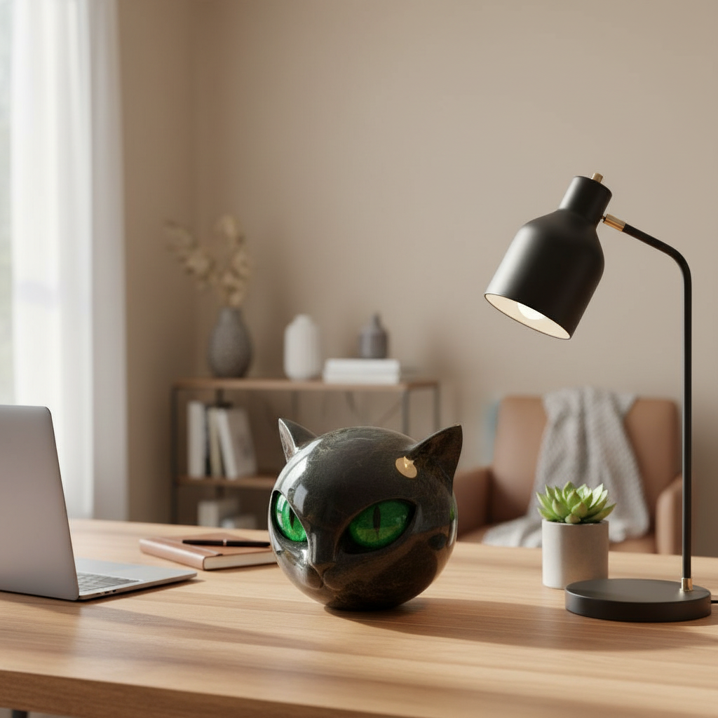 Decorative Cat Sculpture Unique Home Accent Modern Interiors