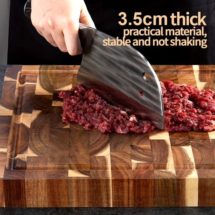 Acacia Wood Cutting Board | Durable End Grain Kitchen Chopping Block