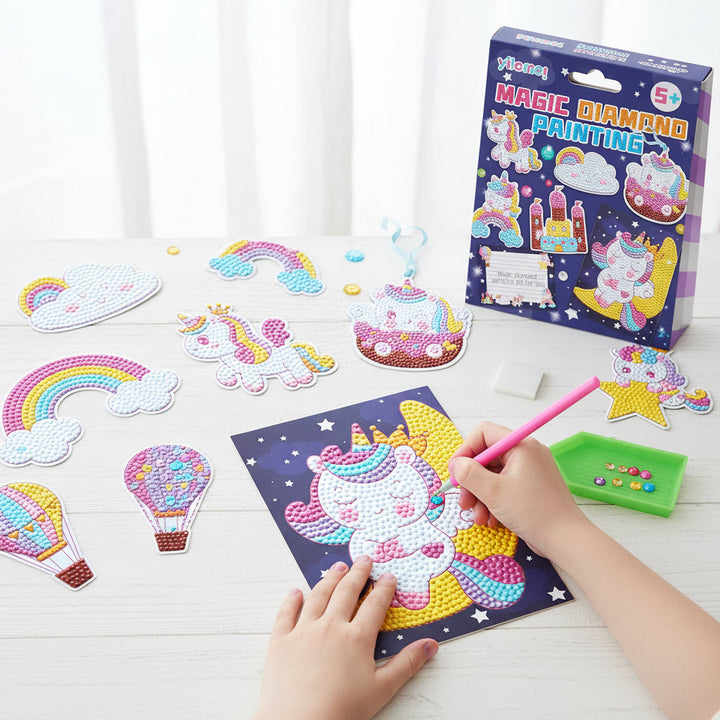 Diamond Painting Kit Unicorn Dino Wall Art Set