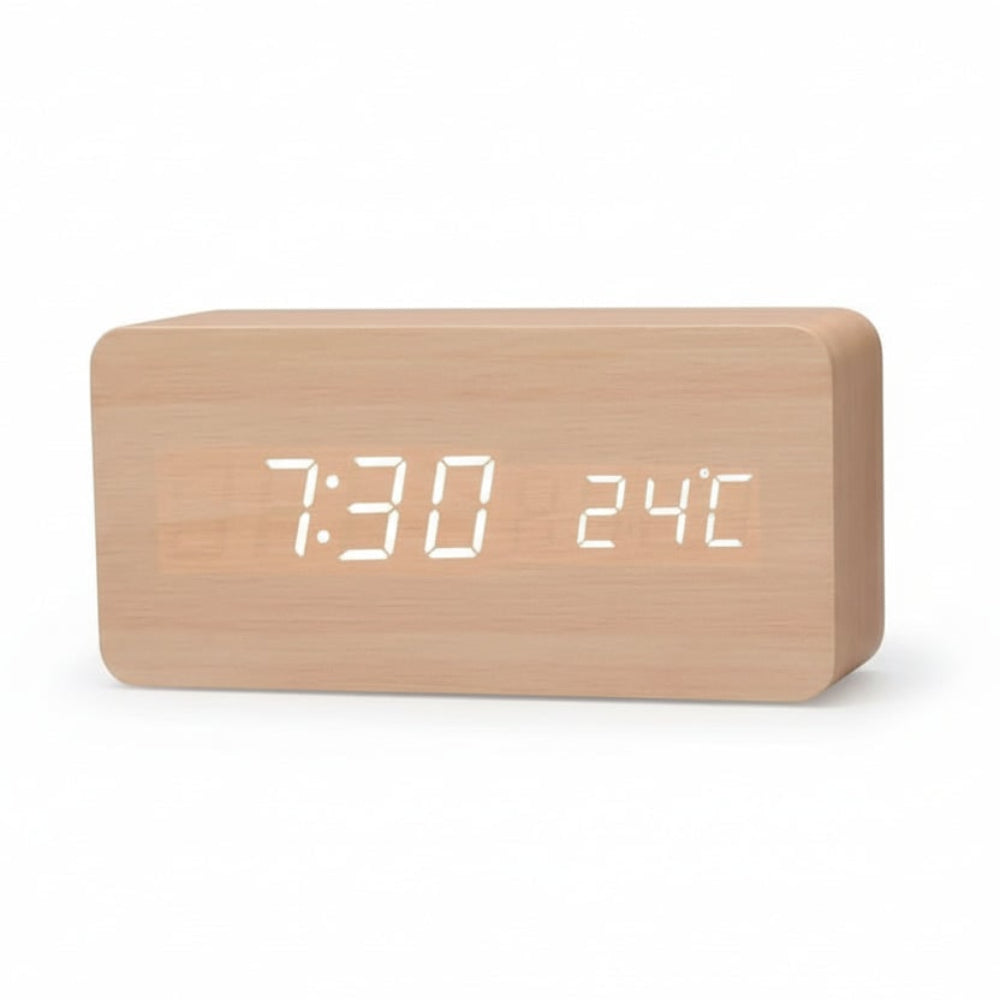 Digital Alarm Clock Modern Design Multi Function Display