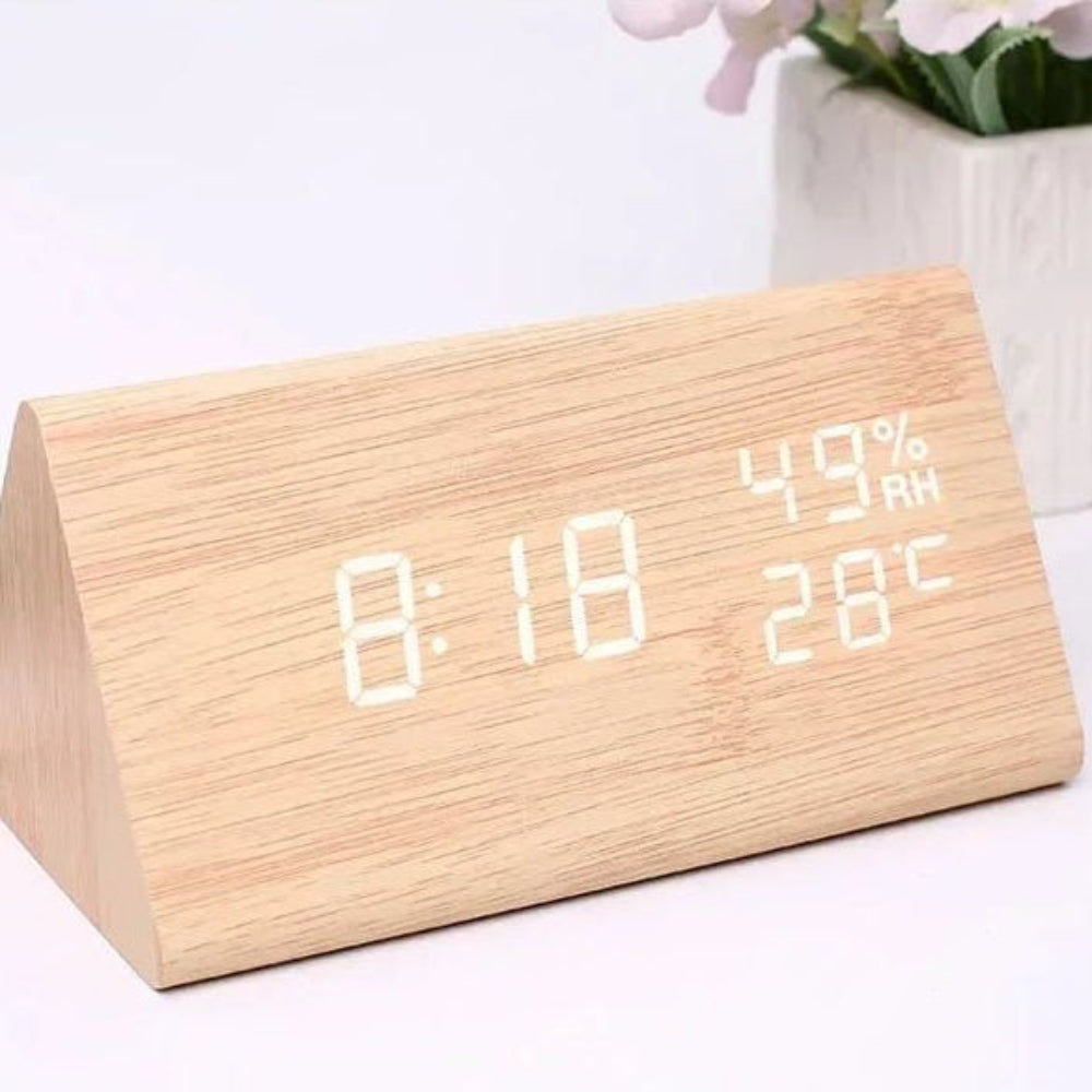 Digital Alarm Clock Modern Design Multi Function Display