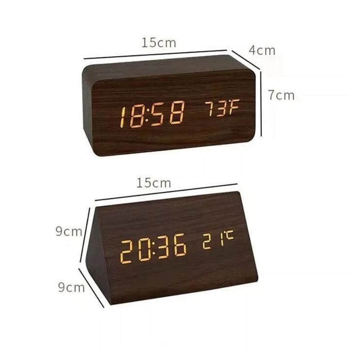 Digital Alarm Clock Modern Design Multi Function Display